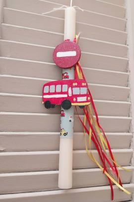 ΛΑΜΠΑΔΑ ΛΕΩΦΟΡΕΙΟ ΞΥΛΙΝΟ ΚΟΚΚΙΝΟ