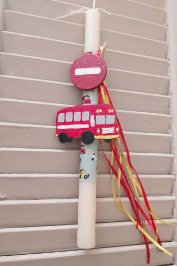 ΛΑΜΠΑΔΑ ΛΕΩΦΟΡΕΙΟ ΞΥΛΙΝΟ ΚΟΚΚΙΝΟ